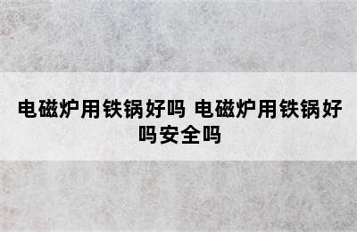 电磁炉用铁锅好吗 电磁炉用铁锅好吗安全吗